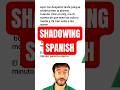 Shadowing Spanish practice 🇪🇸 fast.#SpanishShadowing #LearnSpanish #SpeakSpanish