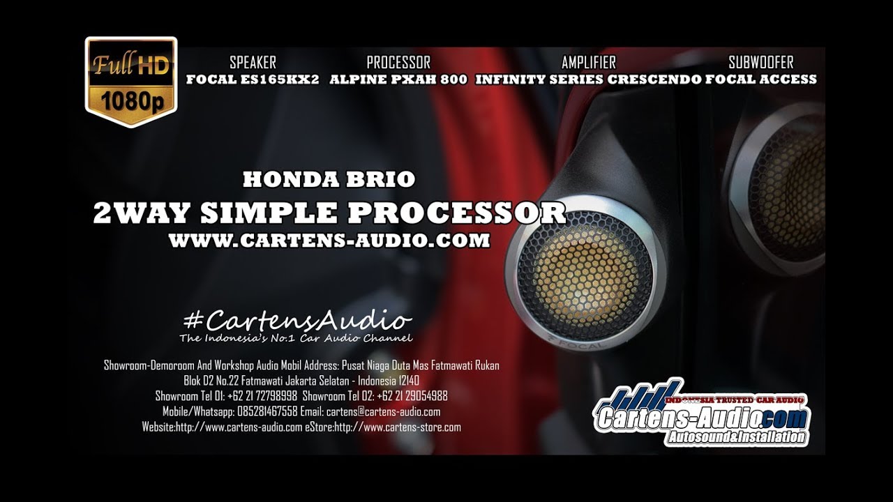 Audio Mobil HONDA BRIO 2Way Simpel Dengan Processor ALPINE FOCAL CRESCENDO
