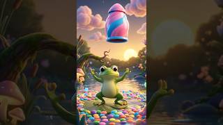 Cute Frog Flies a Magic Candy Rocket! 🐸🚀🍭Wait for the Candy Explosion! 💥🍬 Funny Frog #shorts