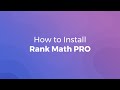 Rank math pro installation  activation