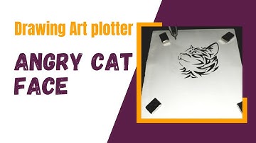 Angry Cat Face🐱 | Drawing CNC pen Plotter Full Video😋😋 #srilanka #plotter #cat #drawing