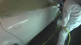 Painting Audi B6 A4 Polar White With White Pearl