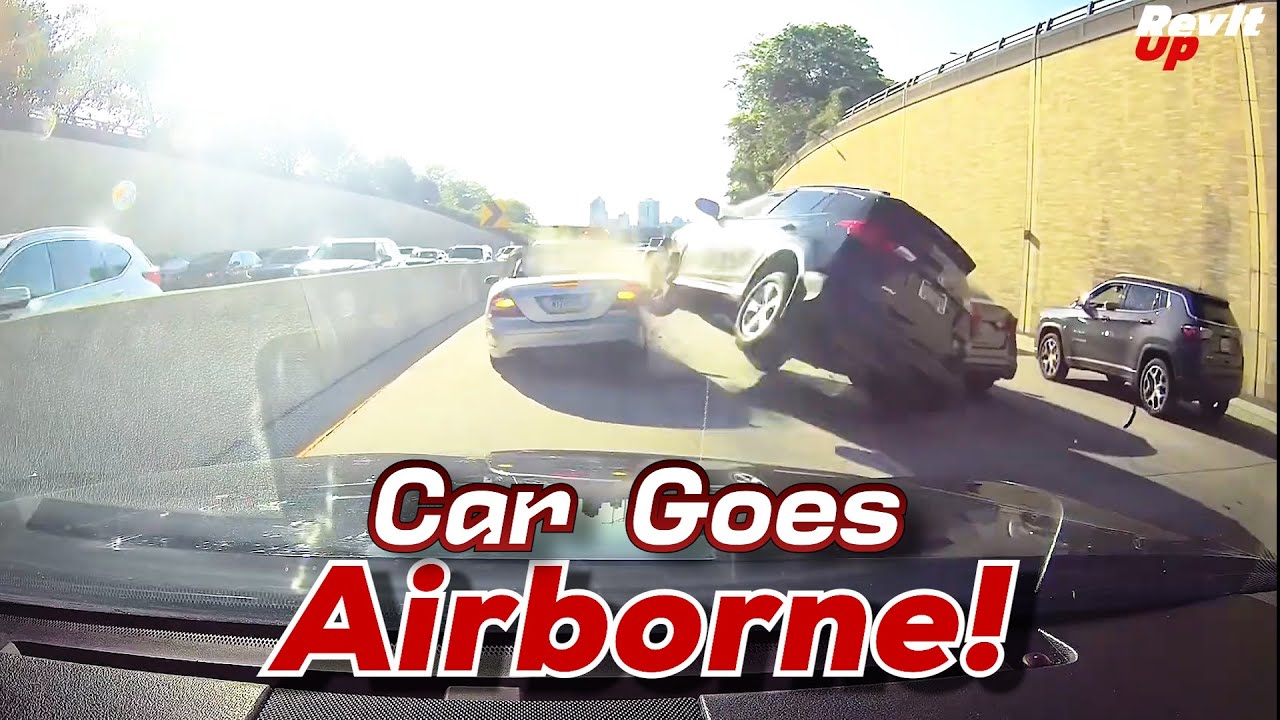 Loses Control And Crashes Into Two Cars! Near Misses & Bad Drivers ...