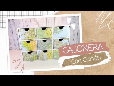 Como hacer CAJONERA con CARTÓN Reciclado / Mueble de CARTÓN - Ecobrisa