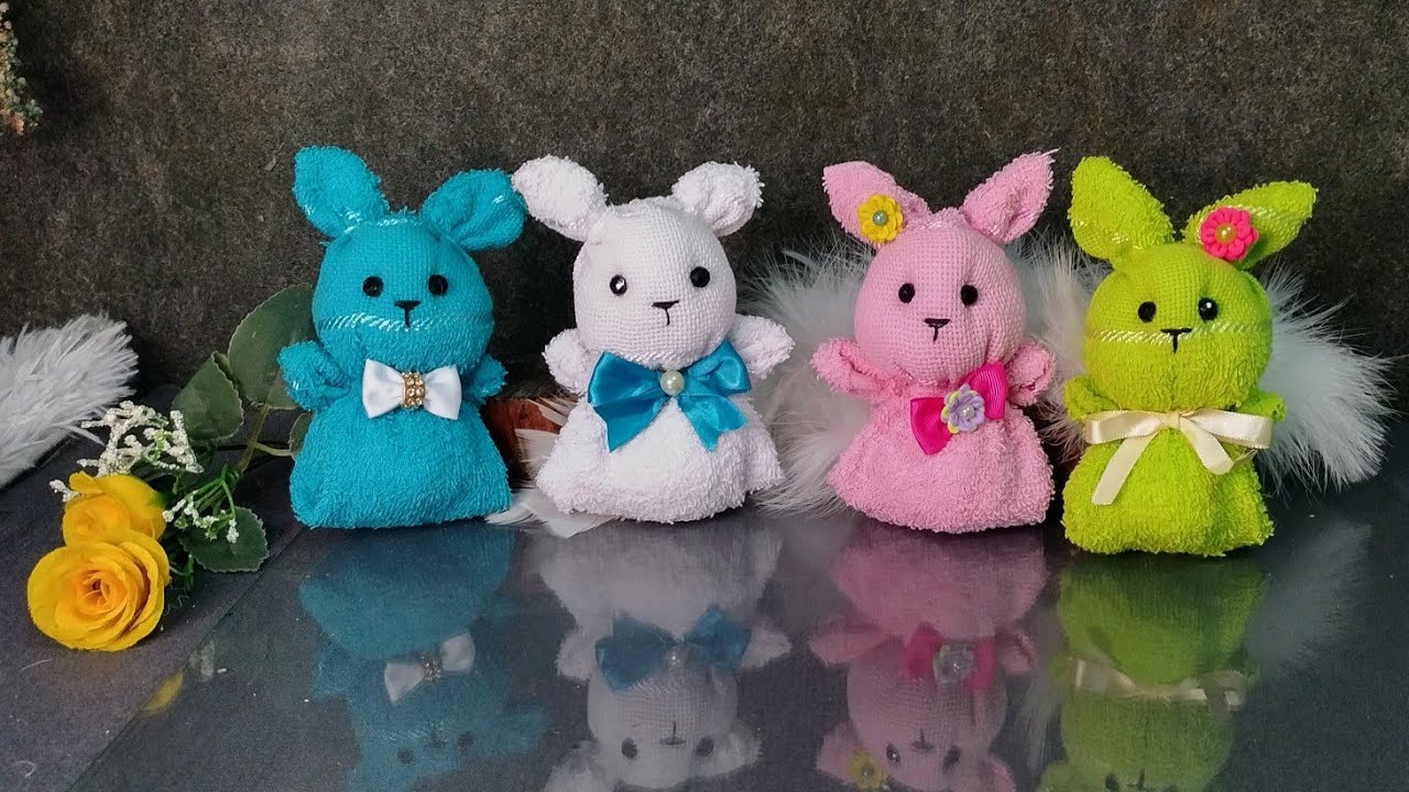 COELHINHO 🐰feito com toalhinha para  PÁSCOA!