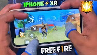 4 Finger Fast Gloowall Handcam Gameplay iPhone Xr | 4 Finger Custom Hud Free Fire OneTap Hud Setting