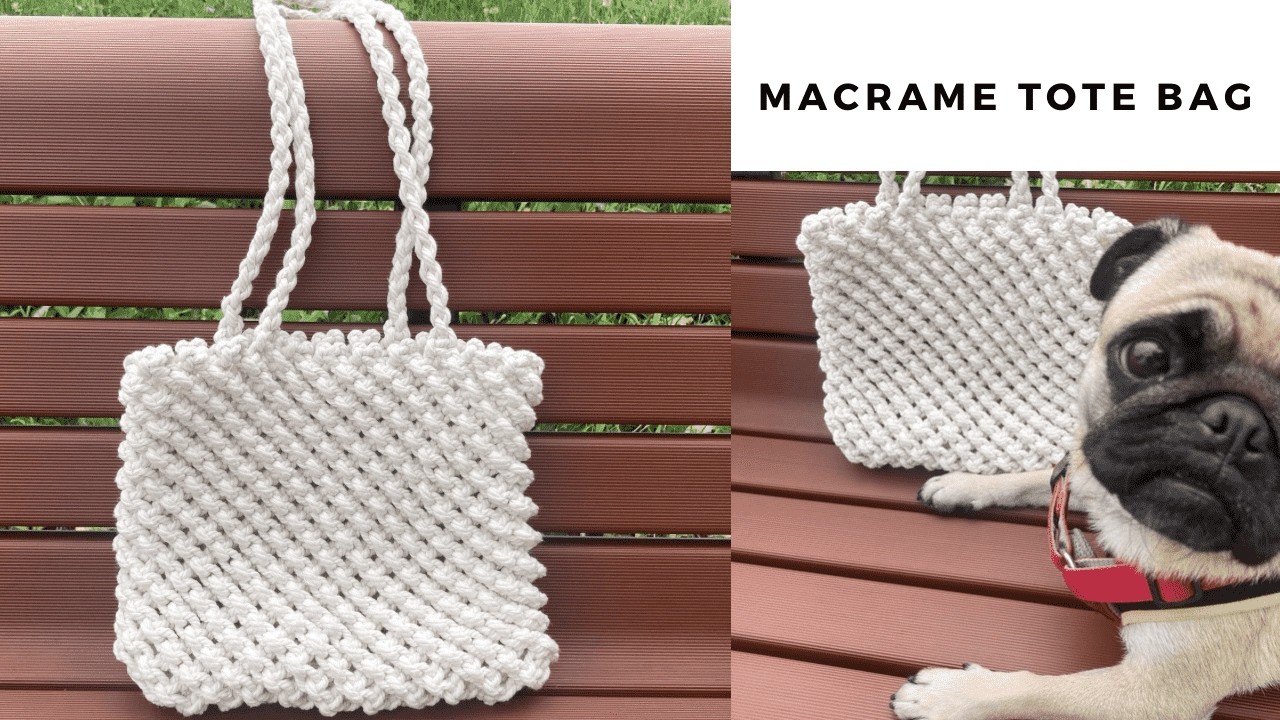 DIY |マクラメトートバッグ👜 | macrame tote bag tutorial - YouTube
