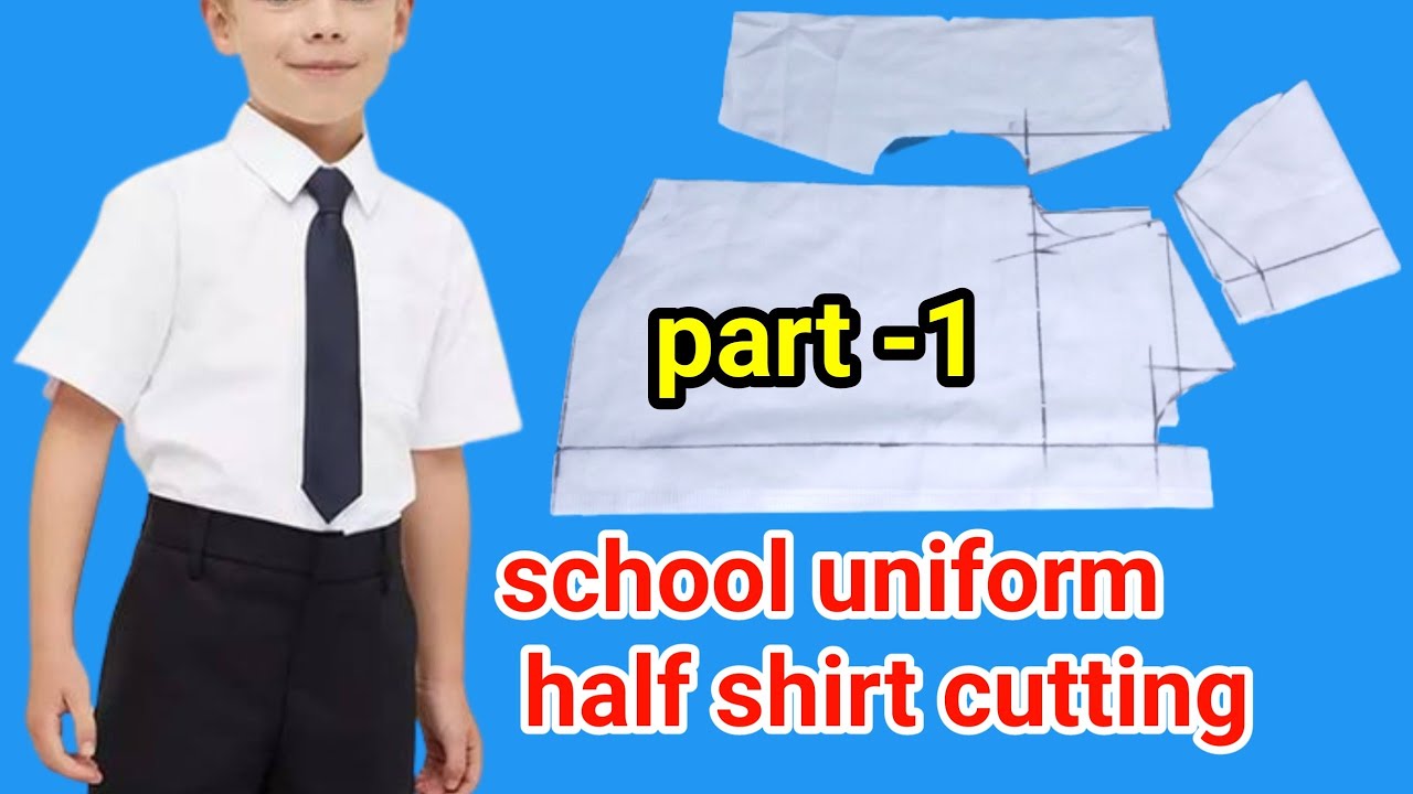 baby boy half shirt cutting easy method/school uniform half shirt