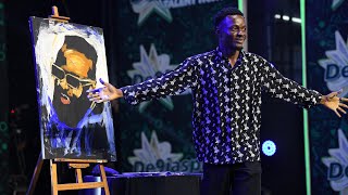 Ng Arts Makes An Instant Painting Of The Host V.j Adams Dth