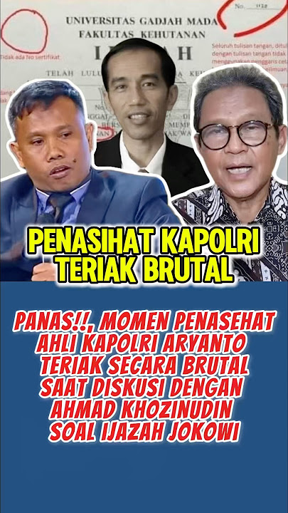 Memalukan!!.. Penasihat Kapolri Teriak Brutal Saat Diskusi Publik #polri #ijazah #jokowi