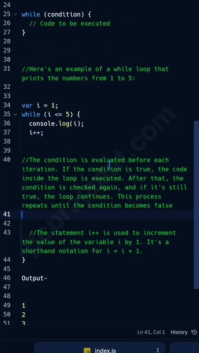 How to Use while loop in JavaScript. #shorts #javascript #tutorials ...
