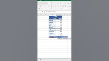 SumIf formula in Excel #basicexcelformulas #excelworld #excelformula #exceltips