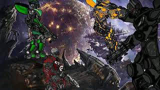 Bumblebee .d(yere düşen mavi şey diğer robotlar .dd)
