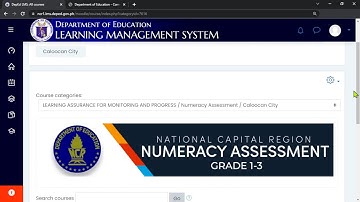 How to access the NCR Numeracy Assessment on the DepEd Learning Management System