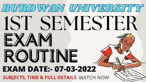 B.U 1st Semester Online Exam Routine 2022 || দেখে নাও Exam Date, Time & Subjects