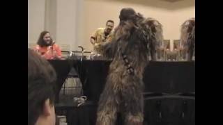 Wizard Philadelphia 2009 costume contest. Chewbacca vs. The Scarecrow