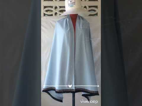 17 มกราคม 2565 ผ้าคลุมไหล่สีฟ้าชายติดลูกไม้ภู่สีกรม
