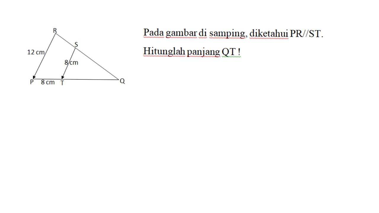 Menghitung panjang QT pada gambar yang disediakan