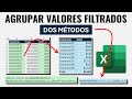 Filtrar valores en una Tabla y crear un reporte de Agrupamiento con Fórmulas de Excel