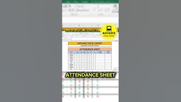 🔥😎Attendance Sheet || Excel Attendance Sheet Present And Absent || #shortsfeed  #shorts #excel #yt