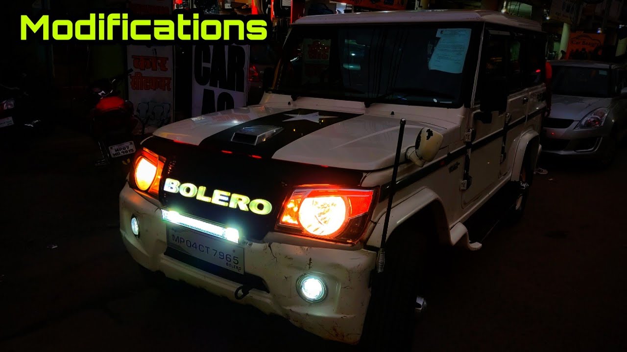 2020 Mahindra Bolero LED Bar Light DRL Fog Lamp Vinyl