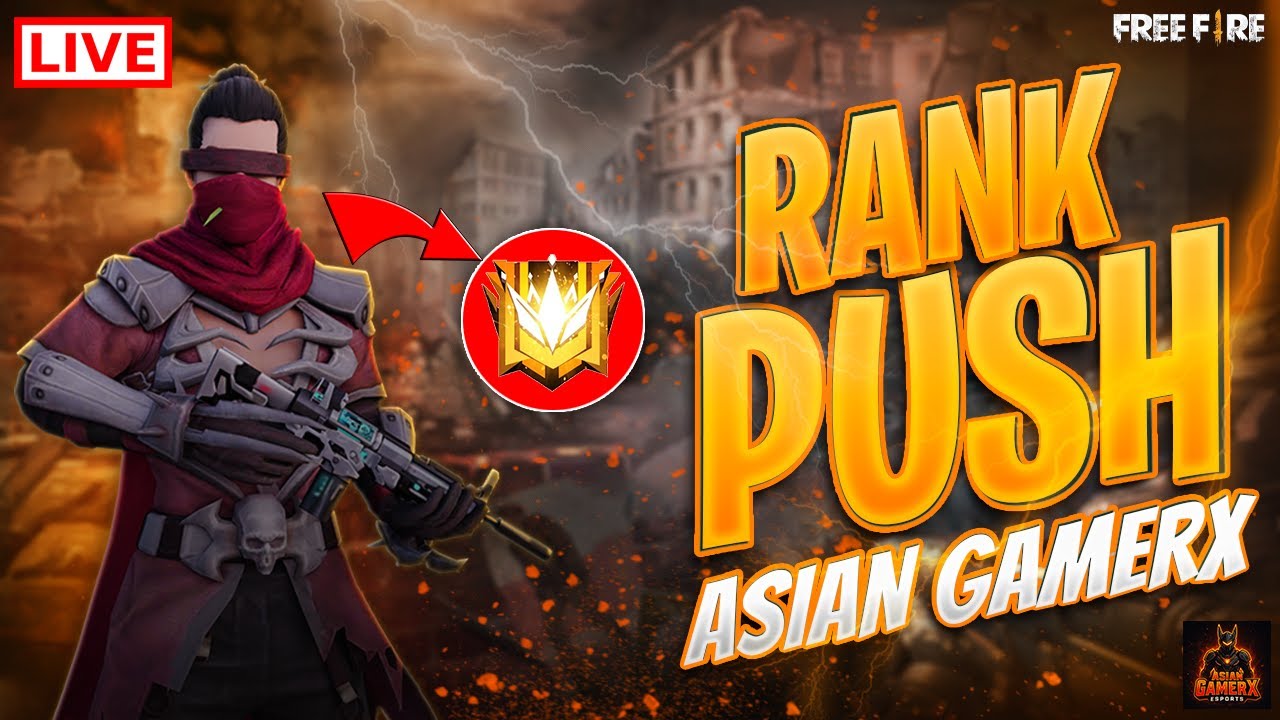 🔴 GRANDMASTER RANK PUSH LIVE | 1v4 CLUTCH CHALLENGE 😈 Free Fire Hindi (Portrait)