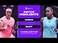 Ons Jabeur vs. Coco Gauff | 2021 Charleston Quarterfinals | WTA Match Highlights