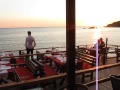 Romantic sunset in restaurant ulcinj