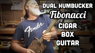 Dual Humbucker - Fibonacci - Cigar Box Guitar with Chrome Highlights