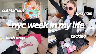 week in my life: bachelorette prep! spray tan, bride surprises, outfit ideas, + workouts/work etc