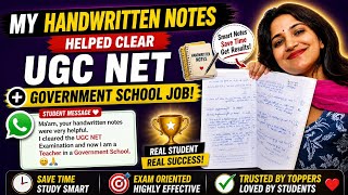 How My Handwritten Notes Helped a Student Clear UGC NET PhD &amp; Govt. Job #ugcnet#english #govjob 