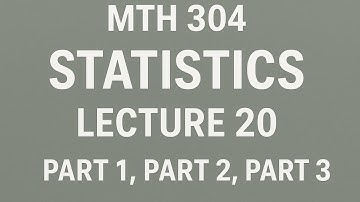 Mth304 Short Lecture 20 Statics|VU Pakistan|