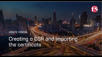 Creating a new CSR and importing the certificate