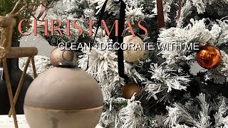 CHRISTMAS CLEAN + DECORATE WITH ME || 2022 CHRISTMAS DECORATION || CHRISTMAS DECOR 2022