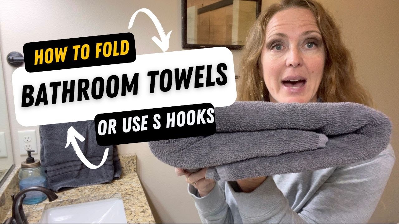 Folding Towels Hanging Towels with S Hooks