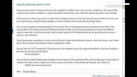 .NET Framework 3.5 Features Error 0x800f0954 Installation of one or more role services failed