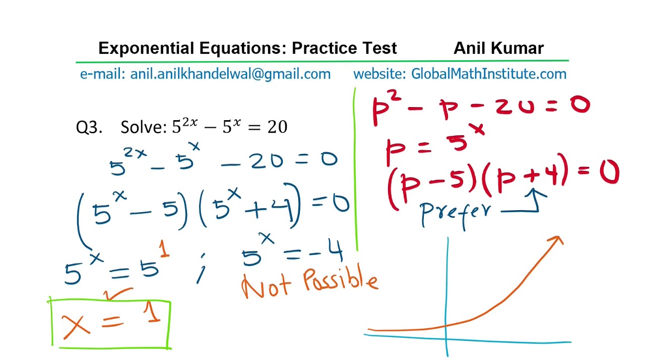 how to use exponential function to solve problems