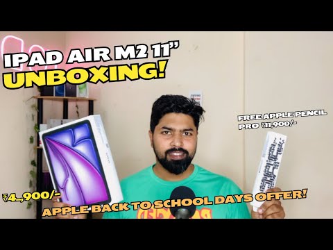 iPad Air M2 11” Unboxing 🔥 | Free Apple pencil Pro | ₹4_,900