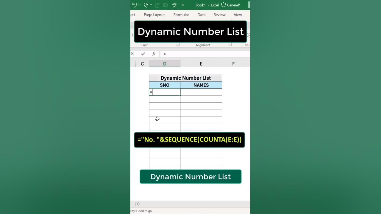 Excel Pro Trick Dynamic Number List In Excel excel shorts YouTube excel-pro-trick-dynamic-number-list-in-excel-excel-shorts-youtube