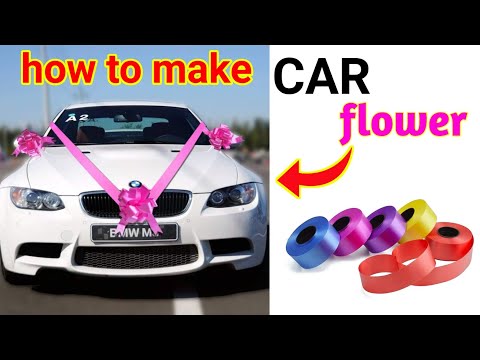 car decoration for wedding / car decoration for wedding with ribbon flower 🚗 car decoration idea 🌹