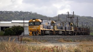 4 FREIGHT TRAINS at Western Victoria - 7902V, 1PM9, 3XM4, 9157