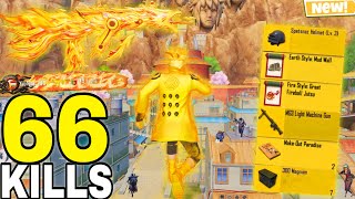BEST SURVIVAL GAMEPLAY with MAX LEVEL AUG   UZUMAKi NARUTO SET🔥 Pubg Mobile
