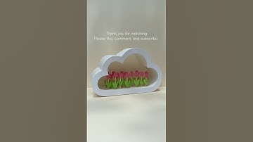 Cute Tulip Cloud Craft 🌷☁️✨ #shorts