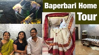 My Baper Bari Home Tour || How to Drape a Saree in Photoframe || Introducing My Mom and Dad screenshot 5
