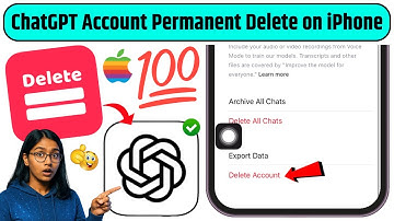 Delete ChatGPT Account on iPhone ! ChatGPT Account Permanently Kaise Delete Kare iPhone Me