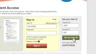 Signing in for Patient Access