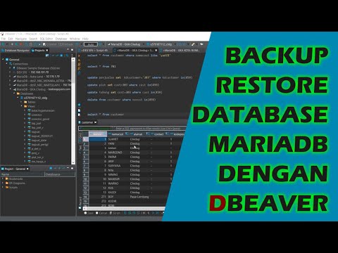 Backup dan Restore Databse Mysql/MariaDB mengunakan DBeaver