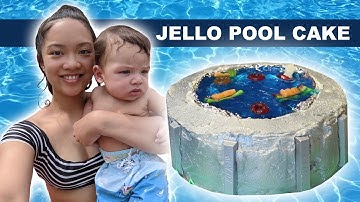 BAKE WITH ME: JELLO POOL CAKE! | Christy Cakes | Mrs. Sippy
