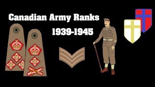 Canadian Army Ranks 1939-1945