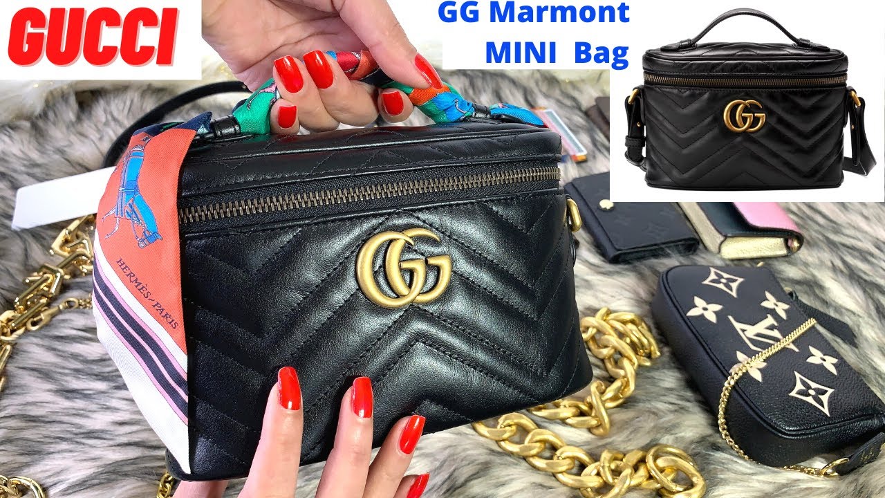 GUCCI GG MARMONT Mini Bag REVIEW/ WHAT FITS/ WAYS TO STYLE 
